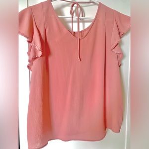 PURR CLOTHING BOUTIQUE, SOFT PINK T SHIRT BLOUSE
